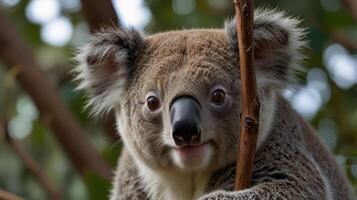 A koala bear in a tree photo