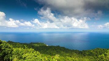 Seascape with clouds flying right to left time lapse video