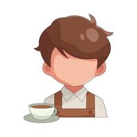 Barista with Coffee vector