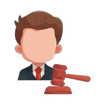 Judge with Gavel vector