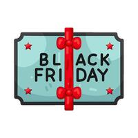 Black Friday Ticket with Bow vector