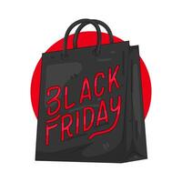 Black Friday Shopping Bag illustration vector