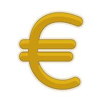 Gold Euro Currency Symbol illustration vector