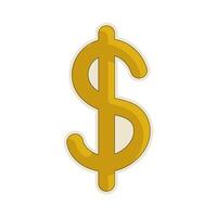Gold Dollar Sign vector