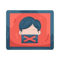illustration of Censorship vector