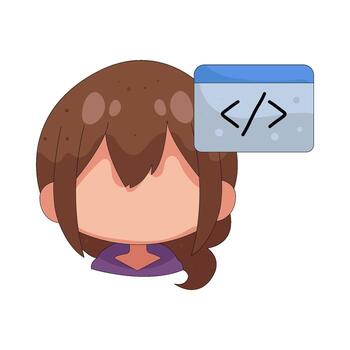 hembra descifrador ilustración vector