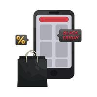 Black Friday Online Shopping Promotion vector
