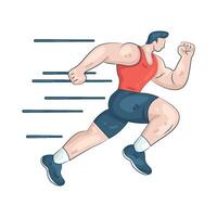 Muscular Man Athlete vector