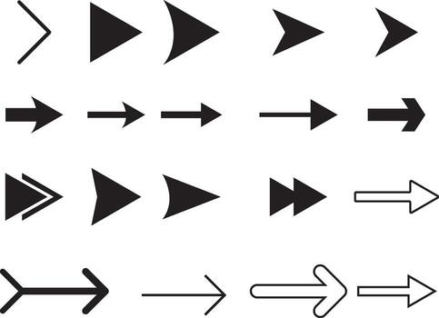 Signal Arrow design with shapes and graphics elements. vector