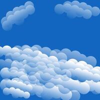 Clouds gradient shapes background design for wallpapers, cards, social media posts, etc. vector