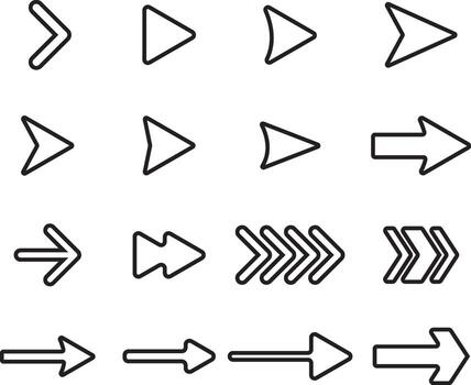 Arrow outlined shape design. Design for buttons, webs, parks and outdoors, etc. vector