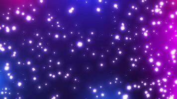 Abstract glowing purple and pink particles floating and sparkling on a dark background. Magical bokeh light effect, ideal for festive, romantic, dreamy, or celebration motion design projects video