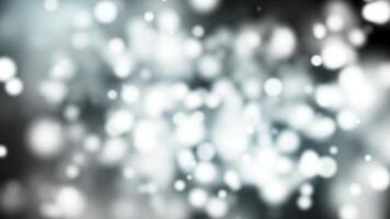 Abstract soft white bokeh light particles floating on a grey blurred background. Gentle glowing circles in motion, ideal for festive, elegant, winter, wedding, and dreamy atmosphere video