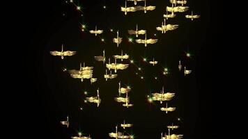 Golden Birds Flying Animation video