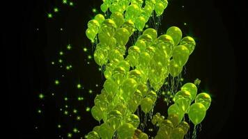 Green Balloon Particle Animation video