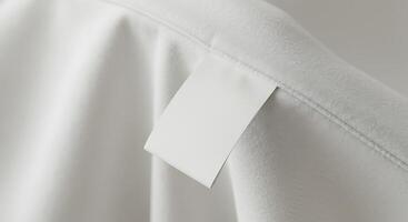 A white shirt with a tag on it photo