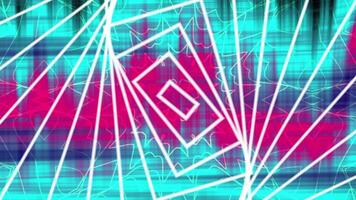 Abstract Psychedelic Teal and Pink Kaleidoscope video