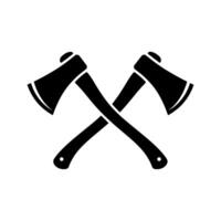 Crossed black axes tool cutting vector