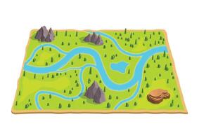 illustration of a topographic map vector