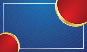 Red gold curve on blue luxury background vector