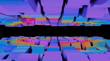 abstract 3d animation of colorful cubes video