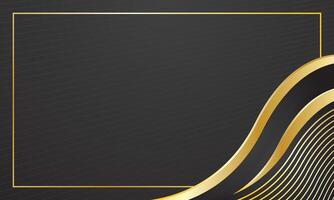 Gold wave background for luxury certificate vector