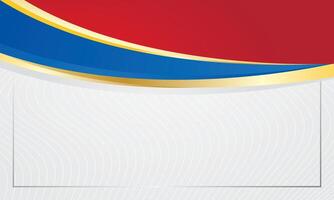 Certificate background with blue red gold curves vector