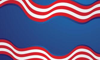 Red and white flag waving on blue background vector