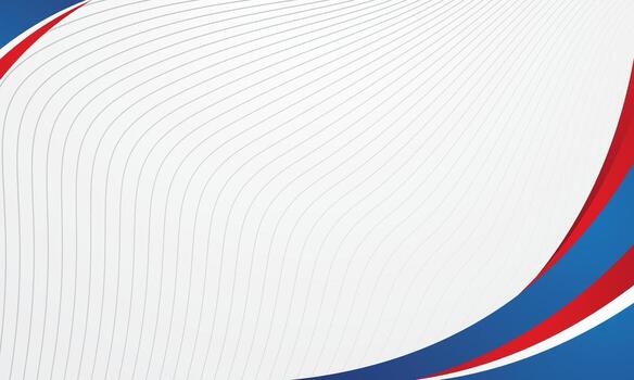 White background with blue and red gradient curve design vector