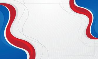 Modern red and blue waves on white background design for certificate vector