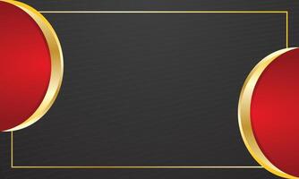 Red and gold curve on black luxury background vector