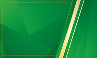 Luxury abstract geometric gold green background for certificate vector