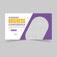 business webinar web banner and thumbnail design vector