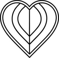 Heart shaped coloring pages vector