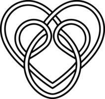Heart with two knots in it vector