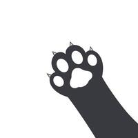cat paw with unique claws design, representing playfulness and fierceness, perfect for pet, wildlife, or animal themed visuals tech icon vector