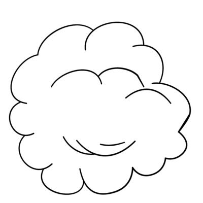 Hand drawn cloud sketch style cloud Simple outline weather phenomenon