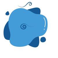 Abstract fluid design element colorful. shapes element vector