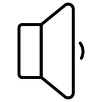 Speaker Music Outline Icon. Simple outline vector
