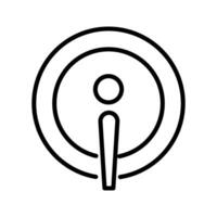 Broadcast Media Outline Icon. Simple icons vector