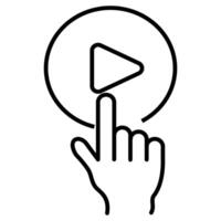 Play flat icon for apps and websites vector