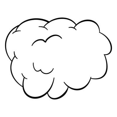 Hand drawn cloud sketch style cloud Simple outline illustration