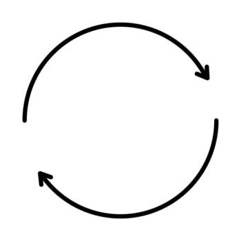 Repeat icon. Repeating symbol. Simple return outline icons. vector