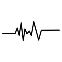 Radio Wave icon. Monochrome simple sound wave sound wave icon. vector