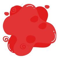 Abstract fluid design element colorful flat style design fluid vector