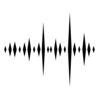 Minimalist Sound Wave Line Art Audio Waveform vector