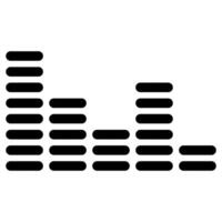 Minimalist soundwave icon for audio voice recording and podcast ui elements vector