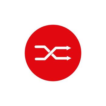 multimedia aleatorio botones. medios de comunicación jugador íconos vector