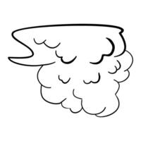 Hand drawn cloud sketch style cloud Line drawing cloud vector