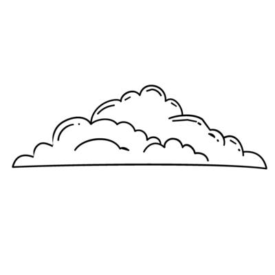 Hand drawn cloud sketch style cloud Cartoon design elements